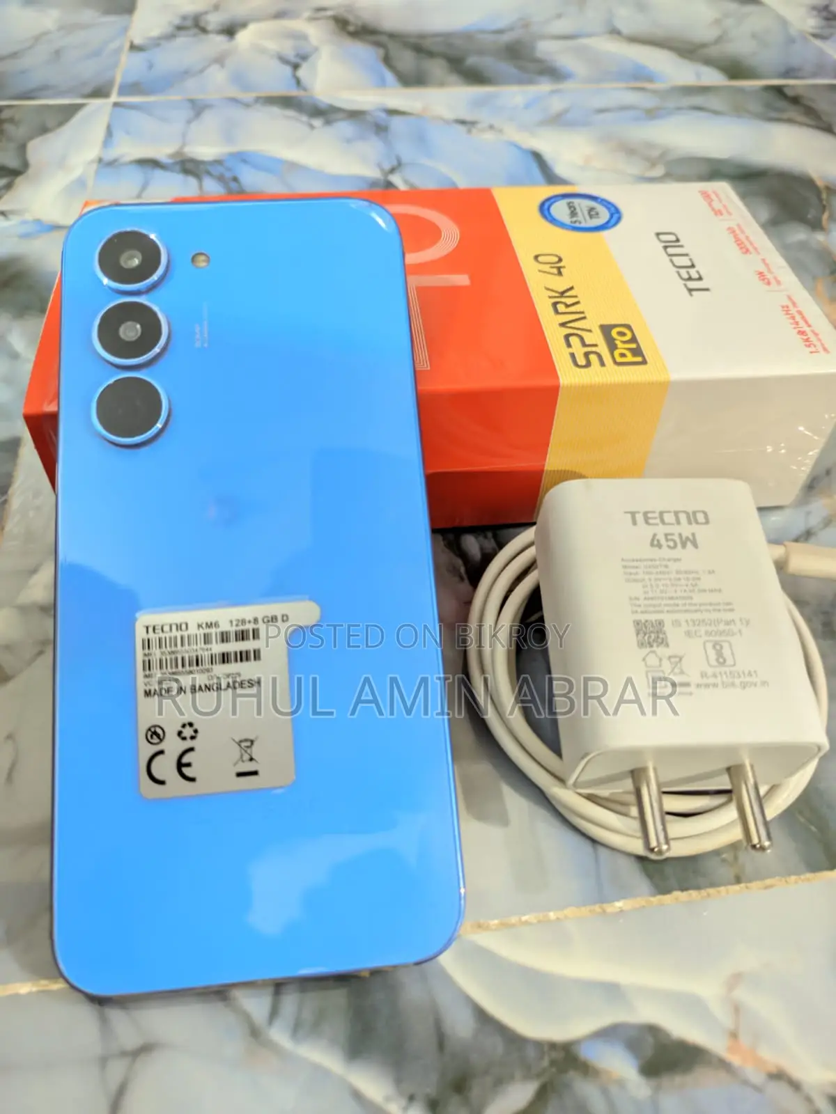 Tecno Spark 40 Pro 8/128 ফুল ফ্রেশ (Used)