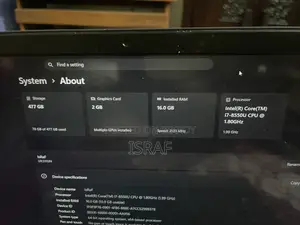 ল্যাপটপ Asus ZenBook 13 UX331UN ১৬জিবি ইন্টেল কোর আই৭ এসএসডি ৫১২জিবি