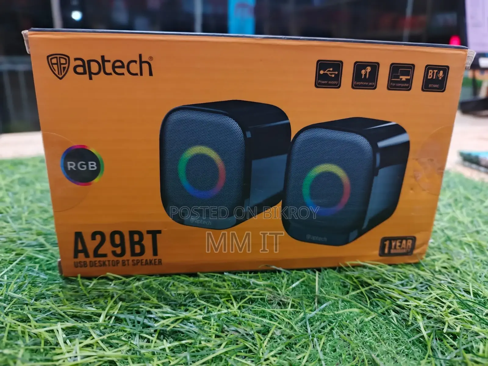Aptech A29BT Desktop BT Speaker RGB
