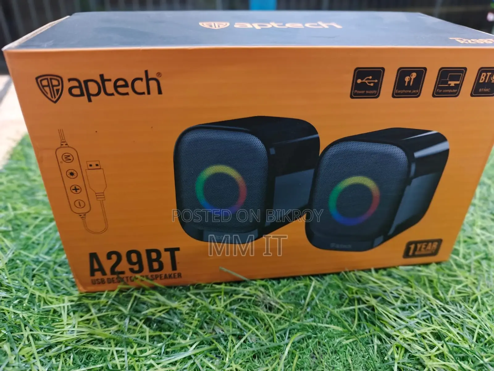 Aptech A29BT Desktop BT Speaker RGB