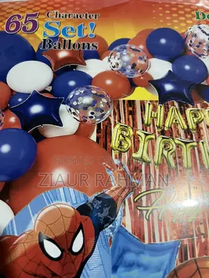 Spiderman 65 pieces birthday decoration