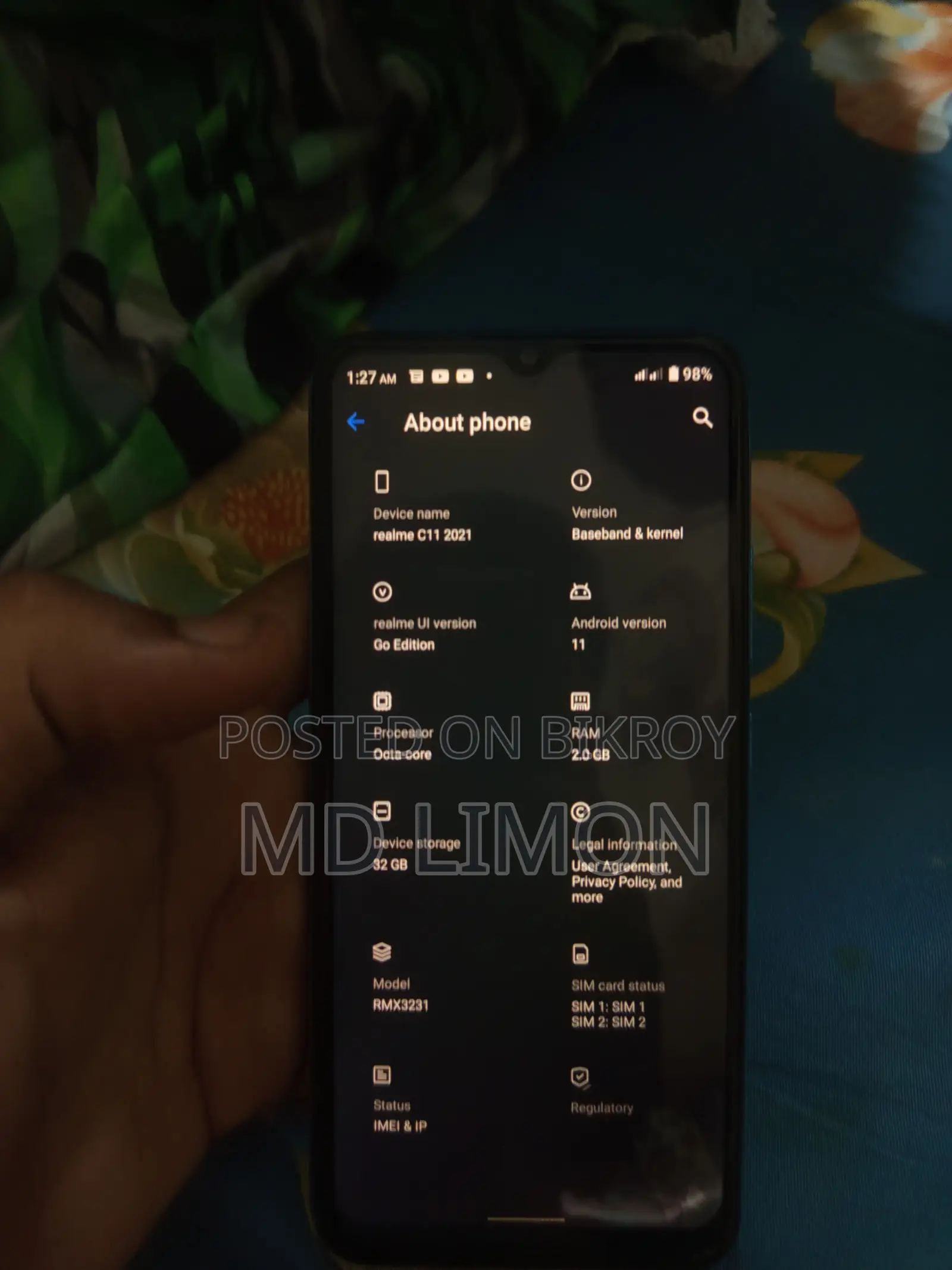 Realme C11 . (Used)