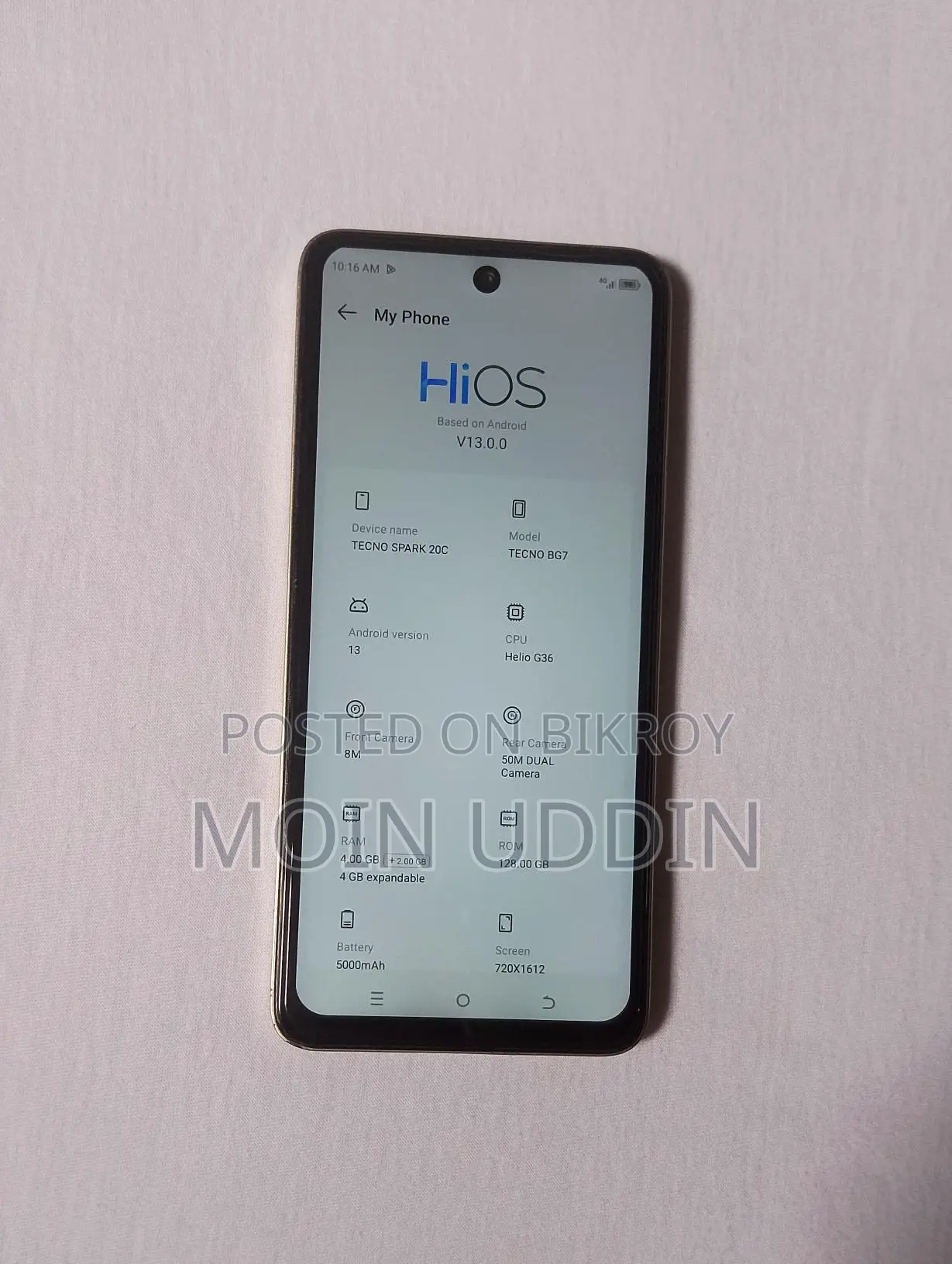 Tecno Spark 20C 4+2/128 GB (Used)