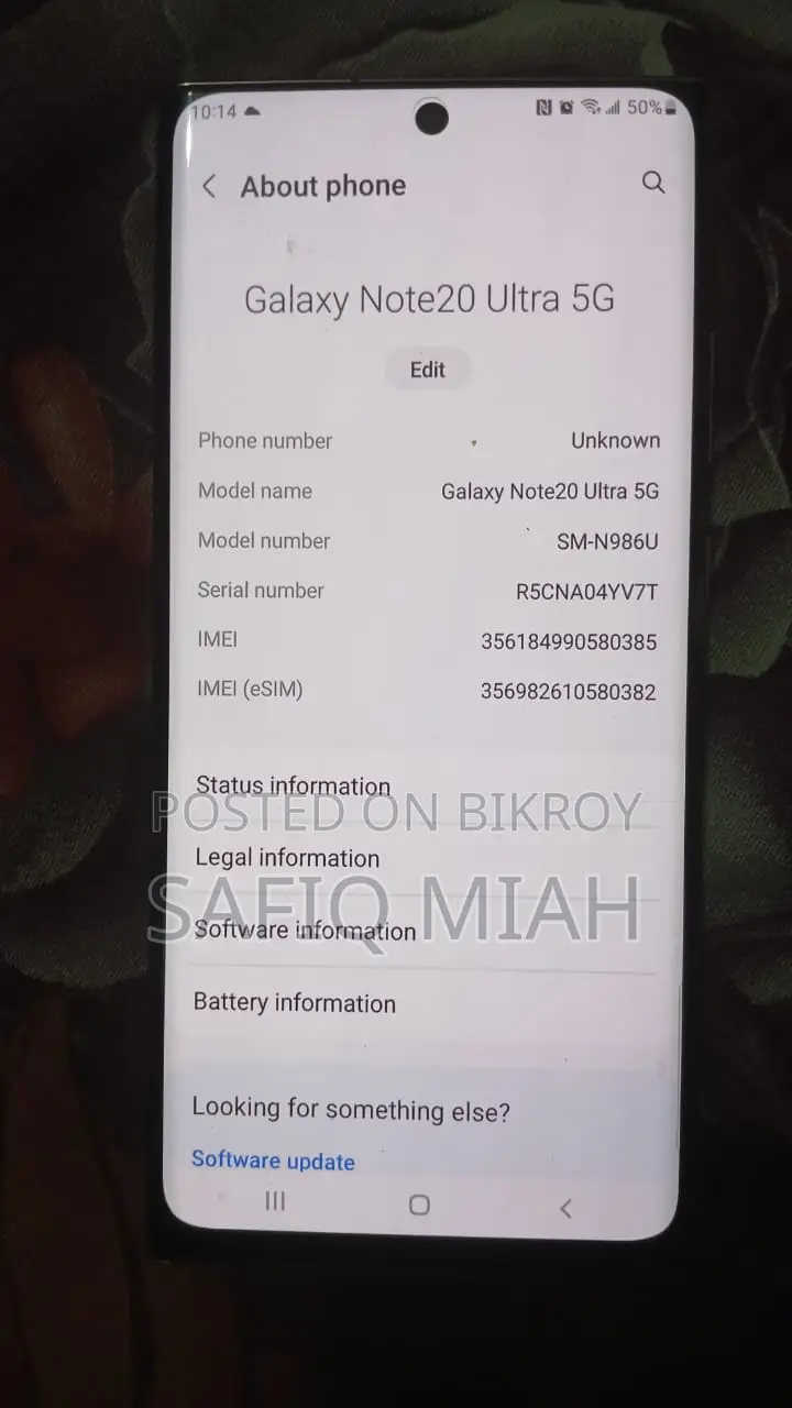 Samsung Galaxy Note 20 Ultra (Used)