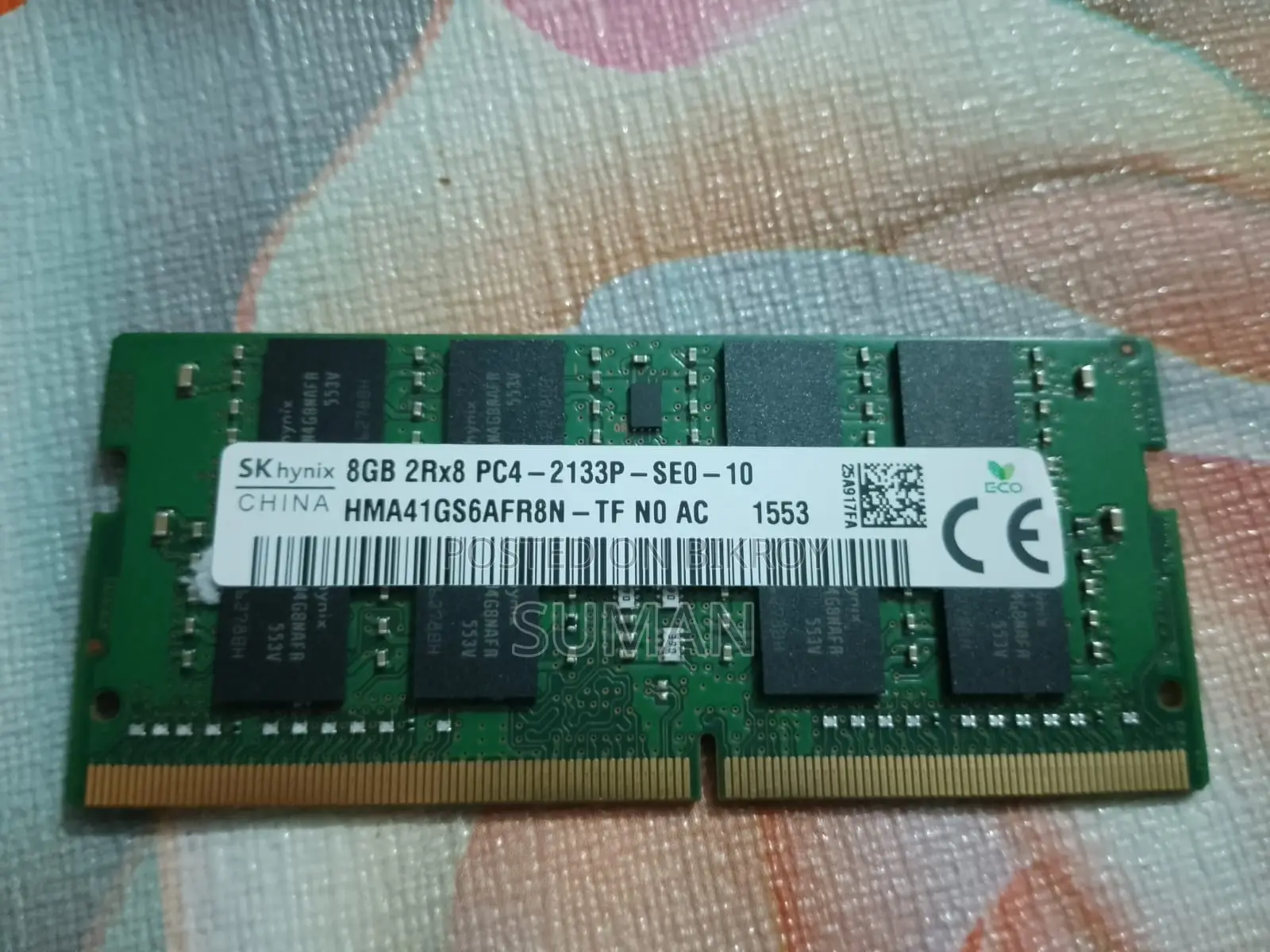 Sk Hynix 8GB DDR4 RAM 2133 MHz Laptop