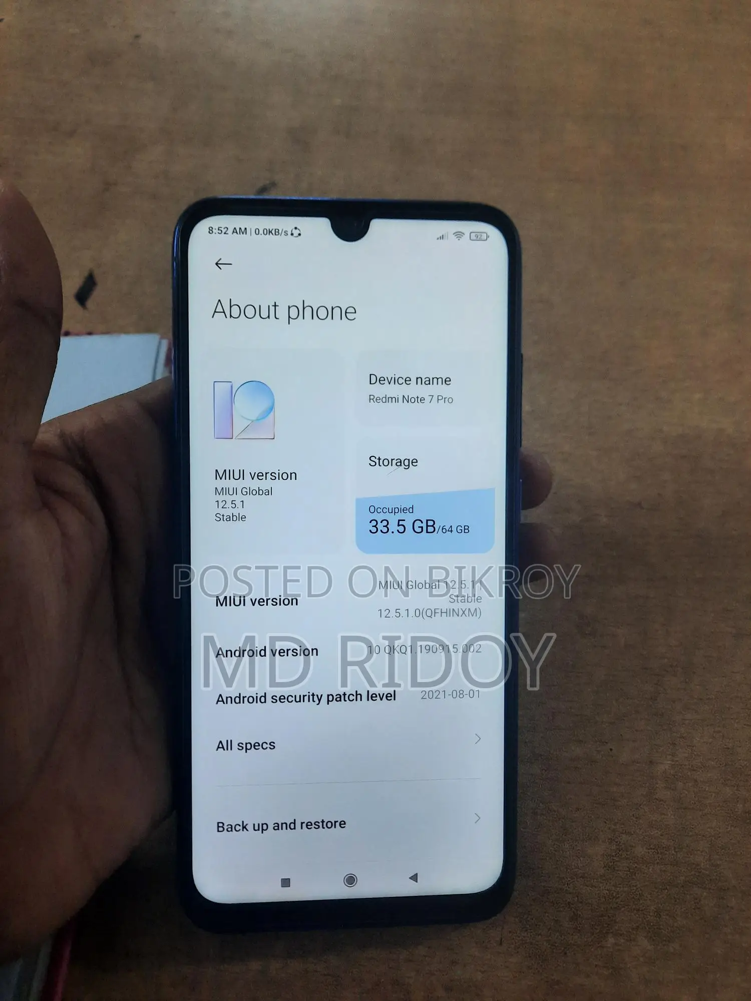 Xiaomi Redmi Note 7 Pro 4/64 fresh phn (Used)