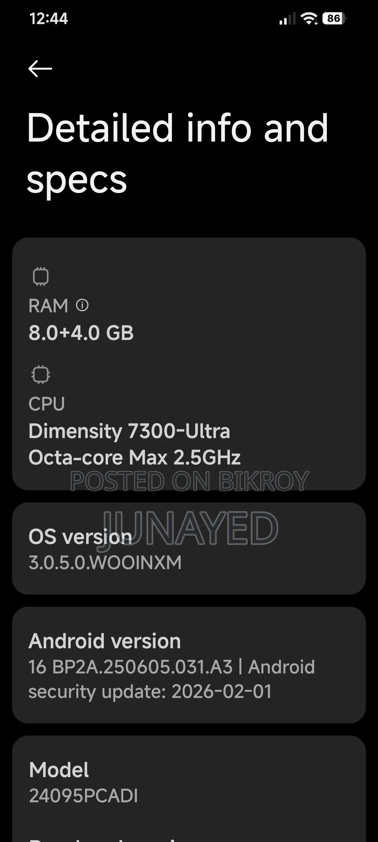 Xiaomi Poco X7 5G (Used)