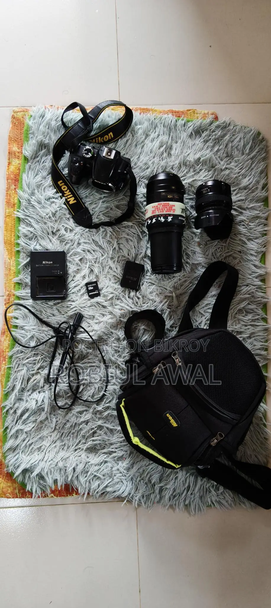 Nikon d3400 with 50 mm prime lens & 55-300 zoom