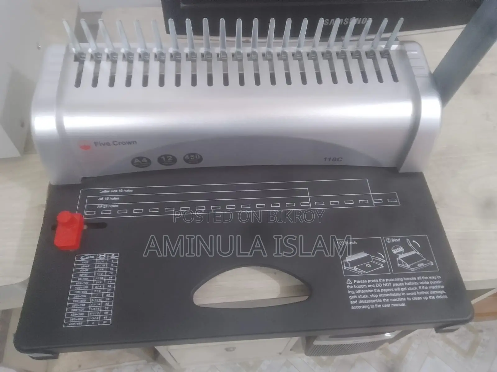 Five Crown Spiral binding machine