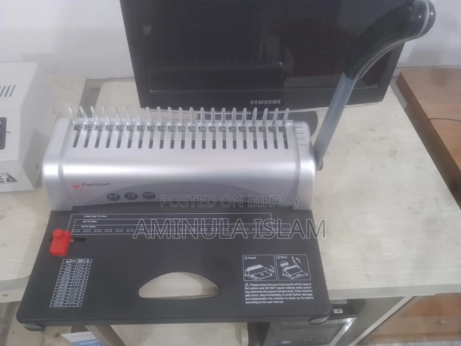 Five Crown Spiral binding machine
