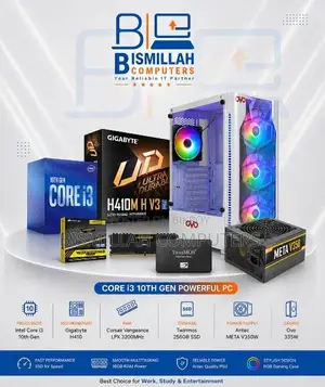 Core i3 10th Gen 8/256 Full Fresh Powerful Budget Gaming & Work PC