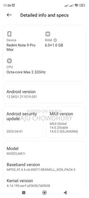 Xiaomi Redmi Note 9 Pro Max (Used)
