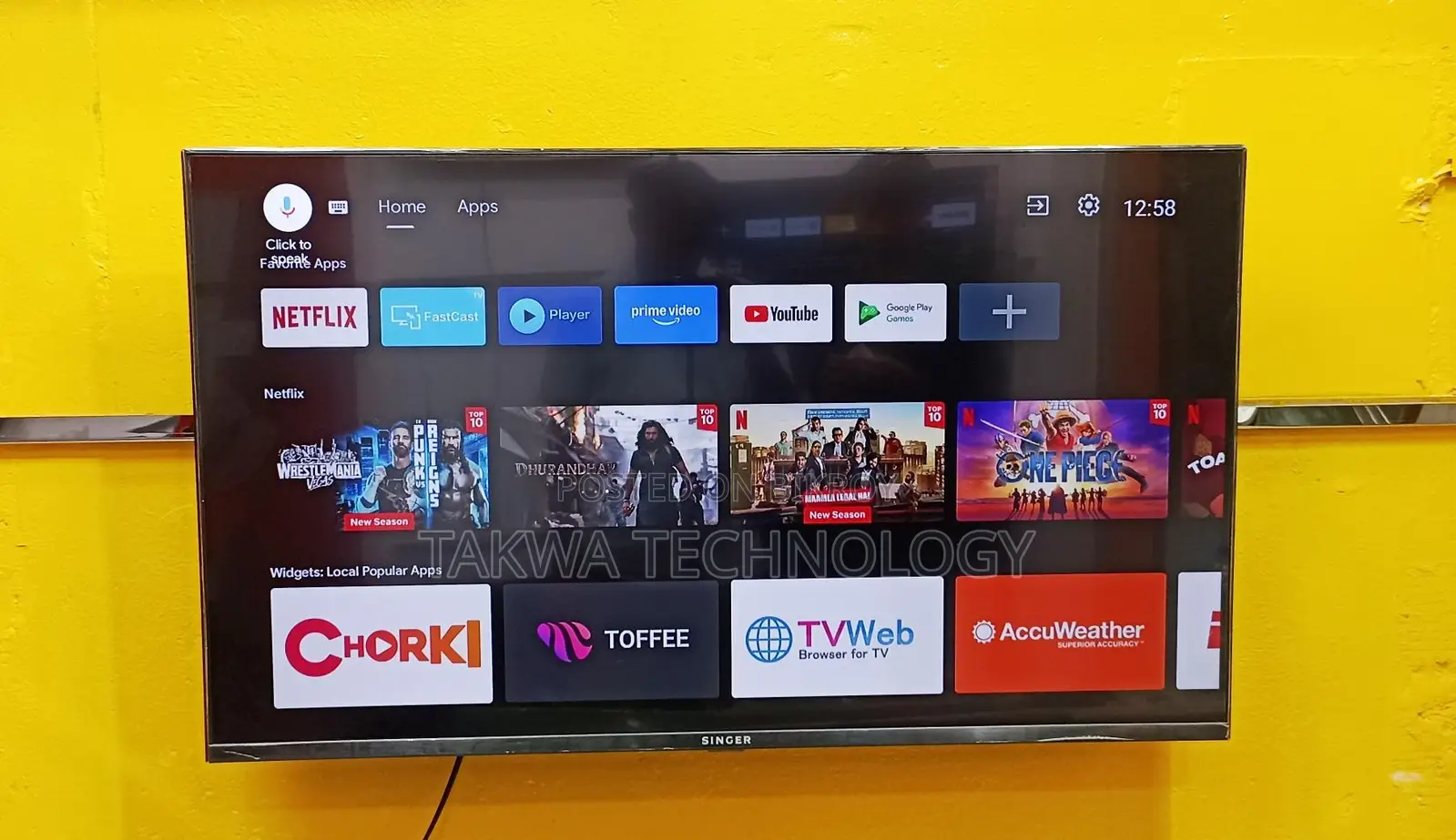 SINGER 43 Inche Android Framless Voice Control TV