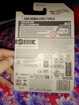 Intake/unopened Hot Wheels 2018 Honda Civic Type R