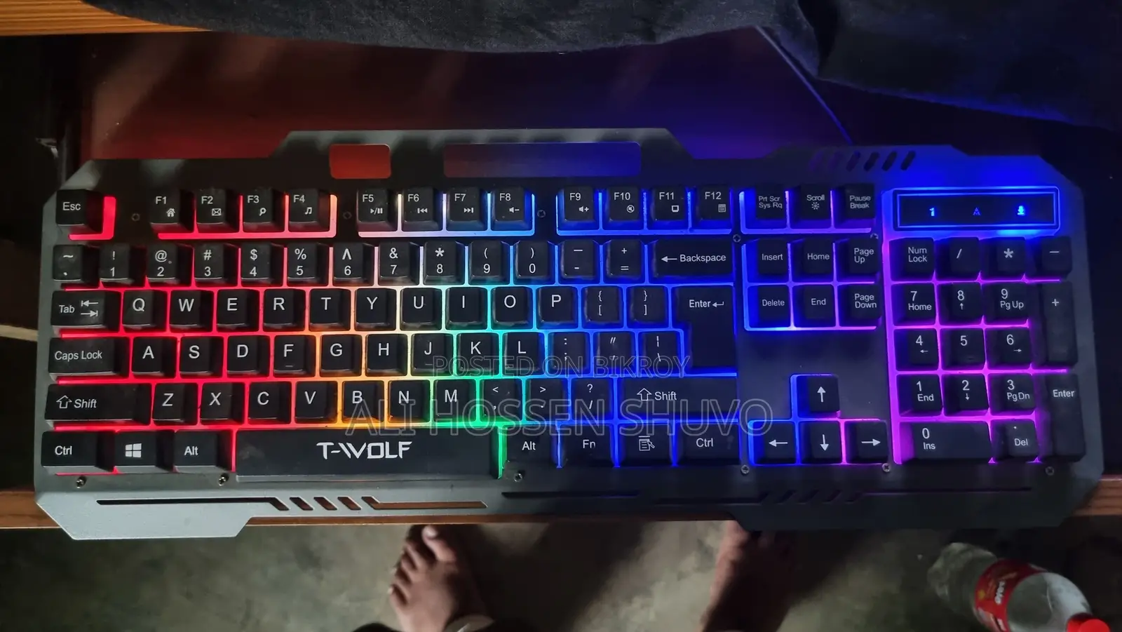 T-wolf Tf600 Gaming Keyboard + Mouse Combo (rgb) – Almost New