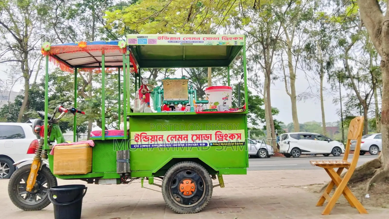 ইন্ডিয়ান লেমন সোডা গাড়িসহ মেশিন