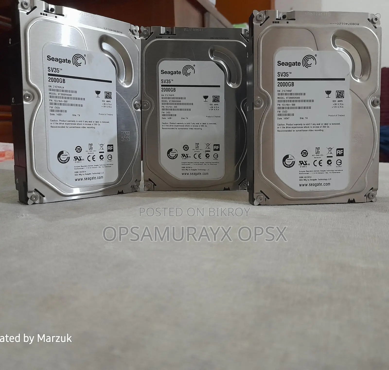 2000 GB / 2 TB HDD For Sale (Used Home Servers)