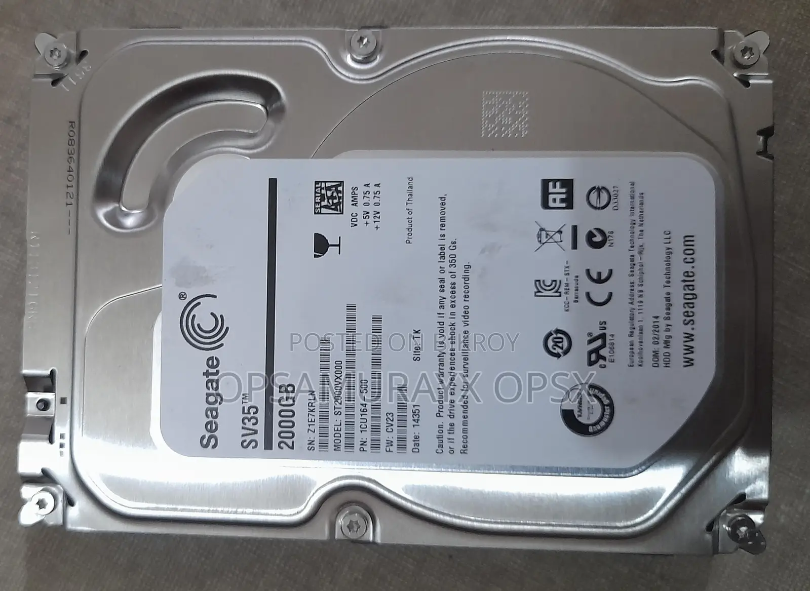 2000 GB / 2 TB HDD For Sale (Used Home Servers)