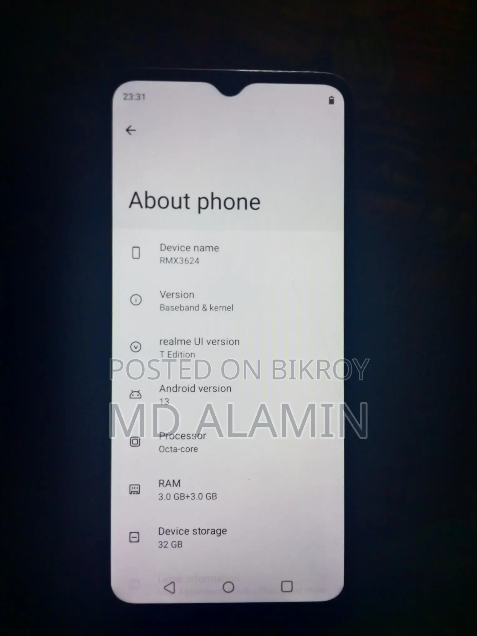 Realme C33 . (Used)