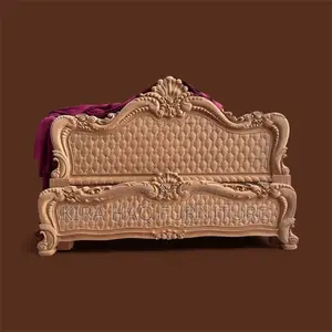 Royal Teak Wood Bed with 2.5-inch Thick Wood