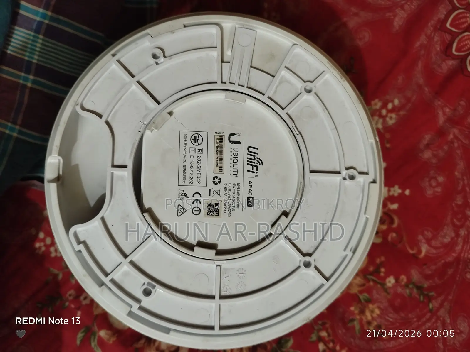 বিক্রির জন্য অরিজিনাল Ubiquiti Unifi Ap Ac Pro