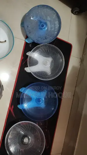হ্যামস্টার সসার ৮ সেমি, হুইল মাউন্টেড ২১ ১৬ পিস ট্রান্সপারেন্ট টানেল