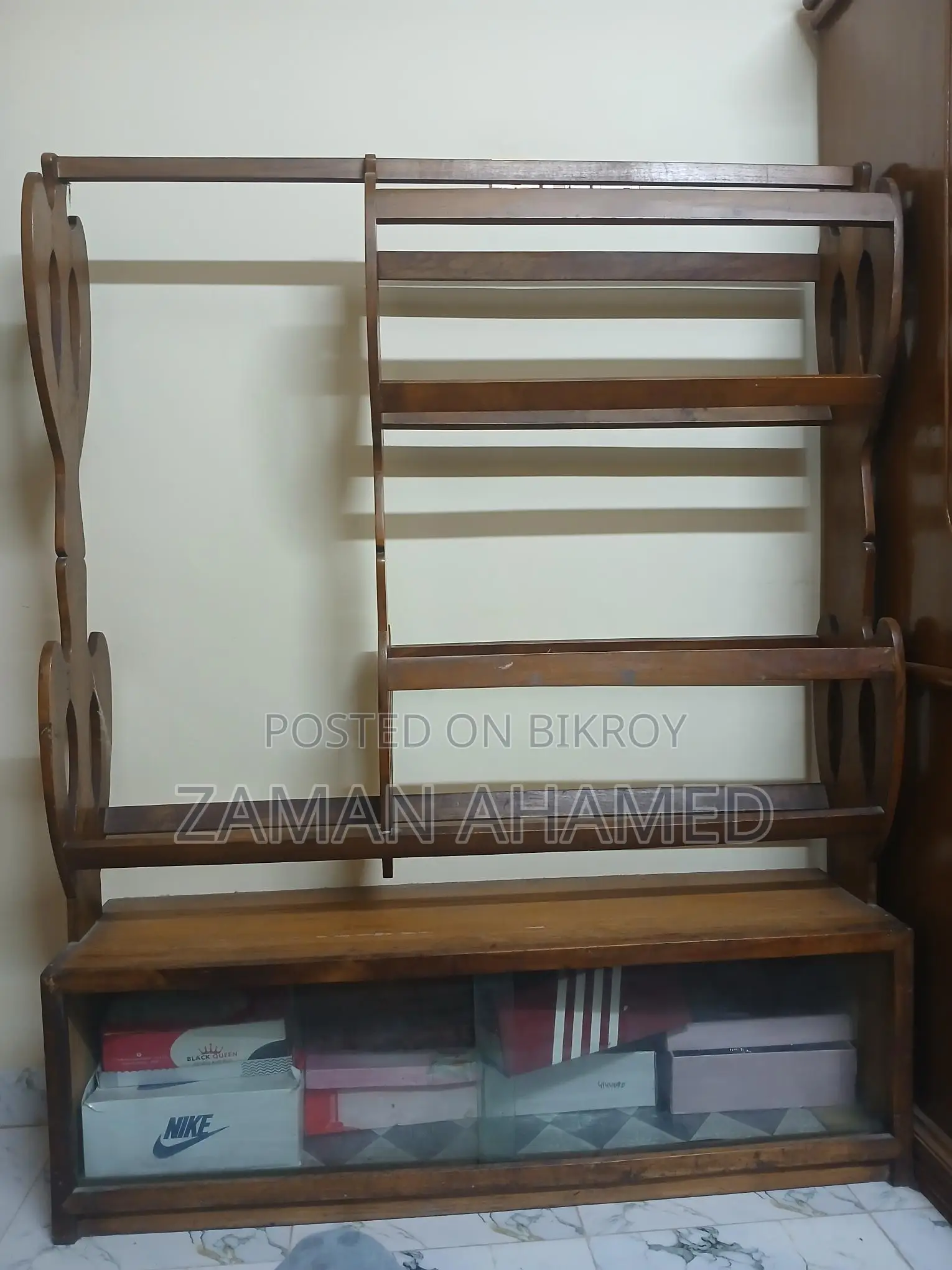 Teak Wood Shoe Rack
