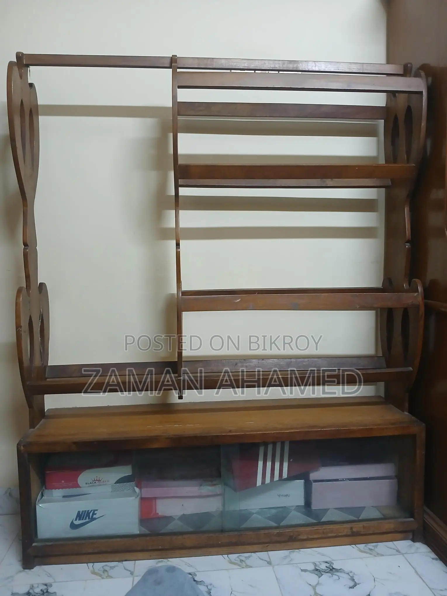 Teak Wood Shoe Rack