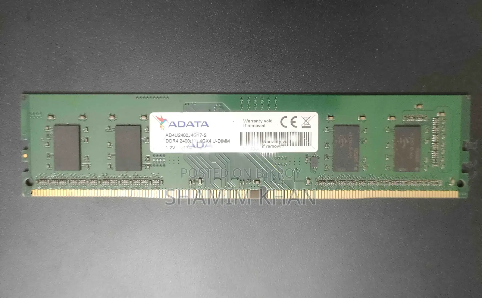 Adata DDR-4, Capacity: 4 GB, Bus Speed 2600 MHz