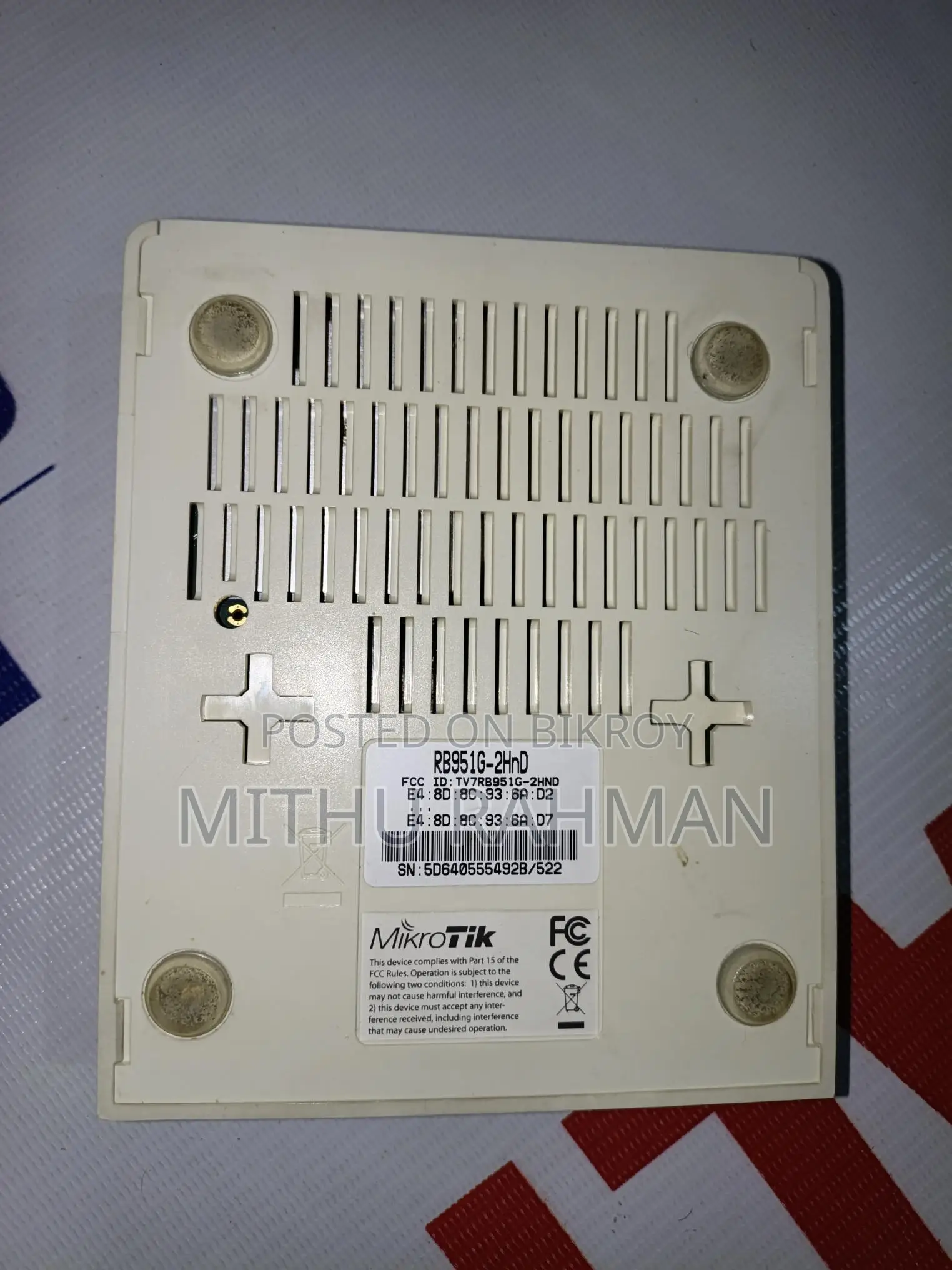 Mikrotik Rb951g-2hnd Gigabit Wireless Router Fresh Condition