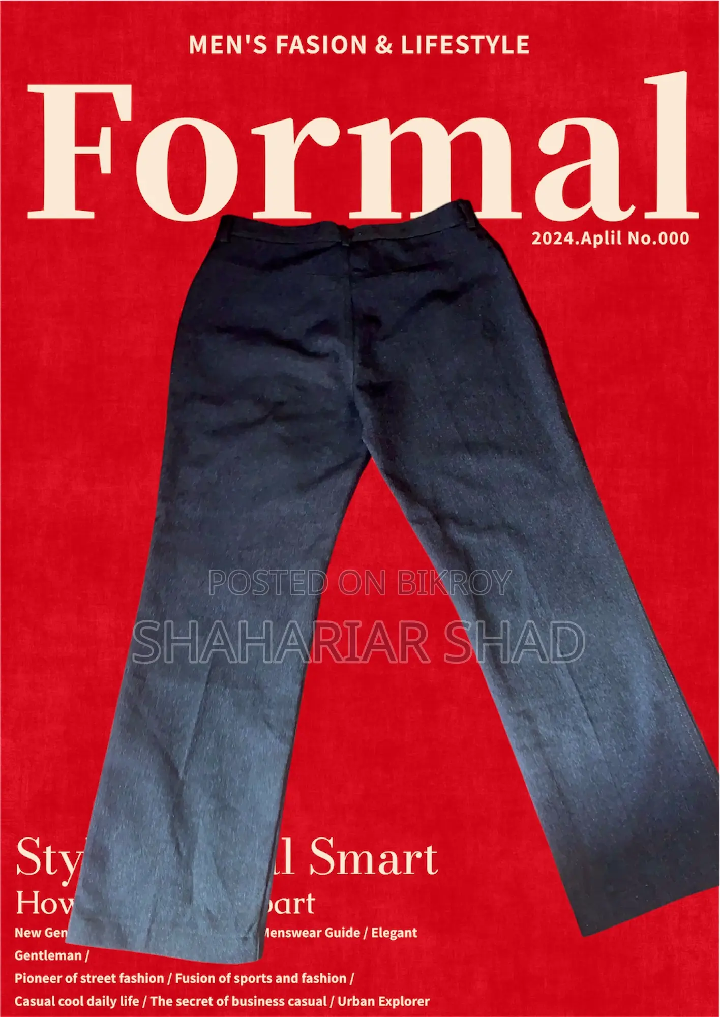 Baggy and regular fit formal pants
