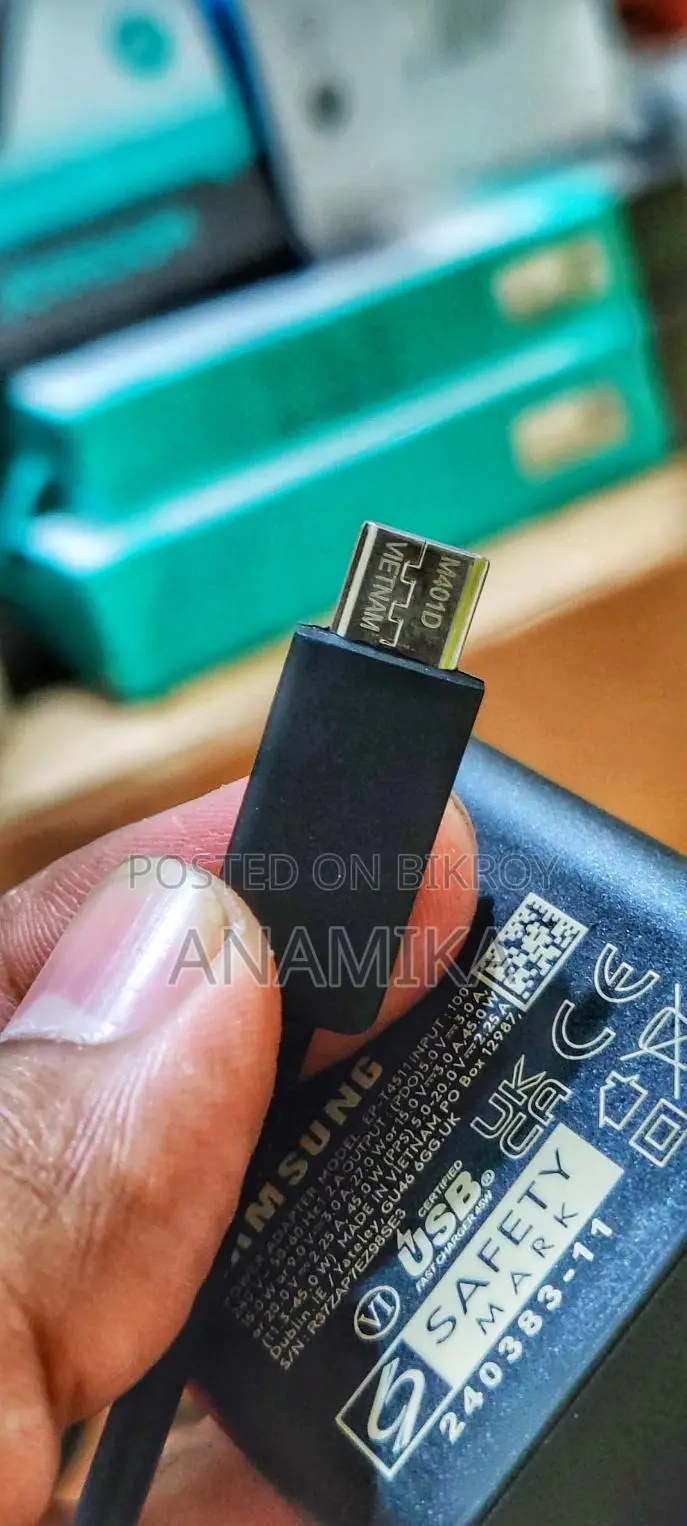 Samsung 45w Orginal Adapter with Vietnam Cable