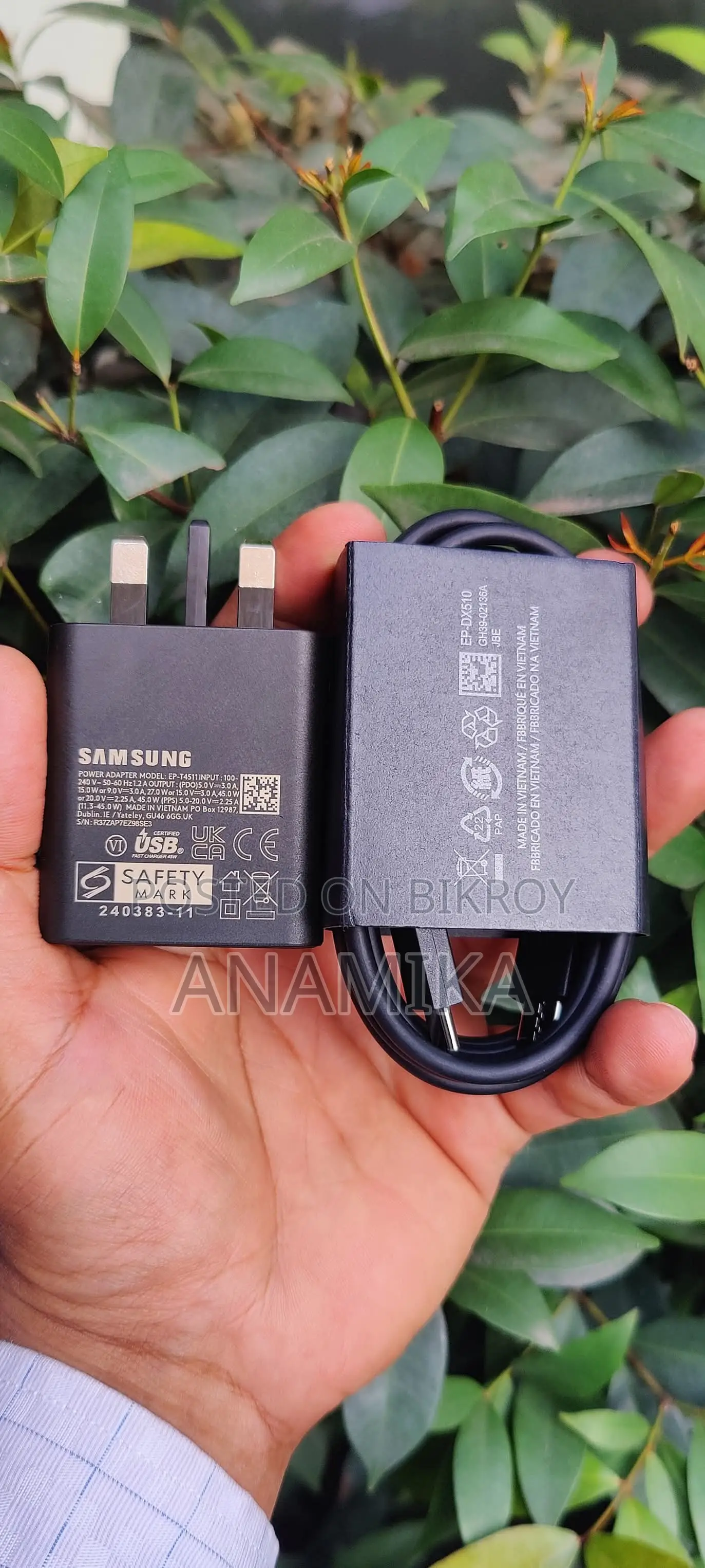 Samsung 45w Orginal Adapter with Vietnam Cable