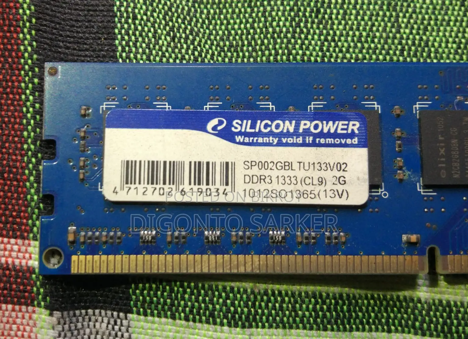 2 Gb DDR3 RAM 1333 Mhz for Desktop CPU