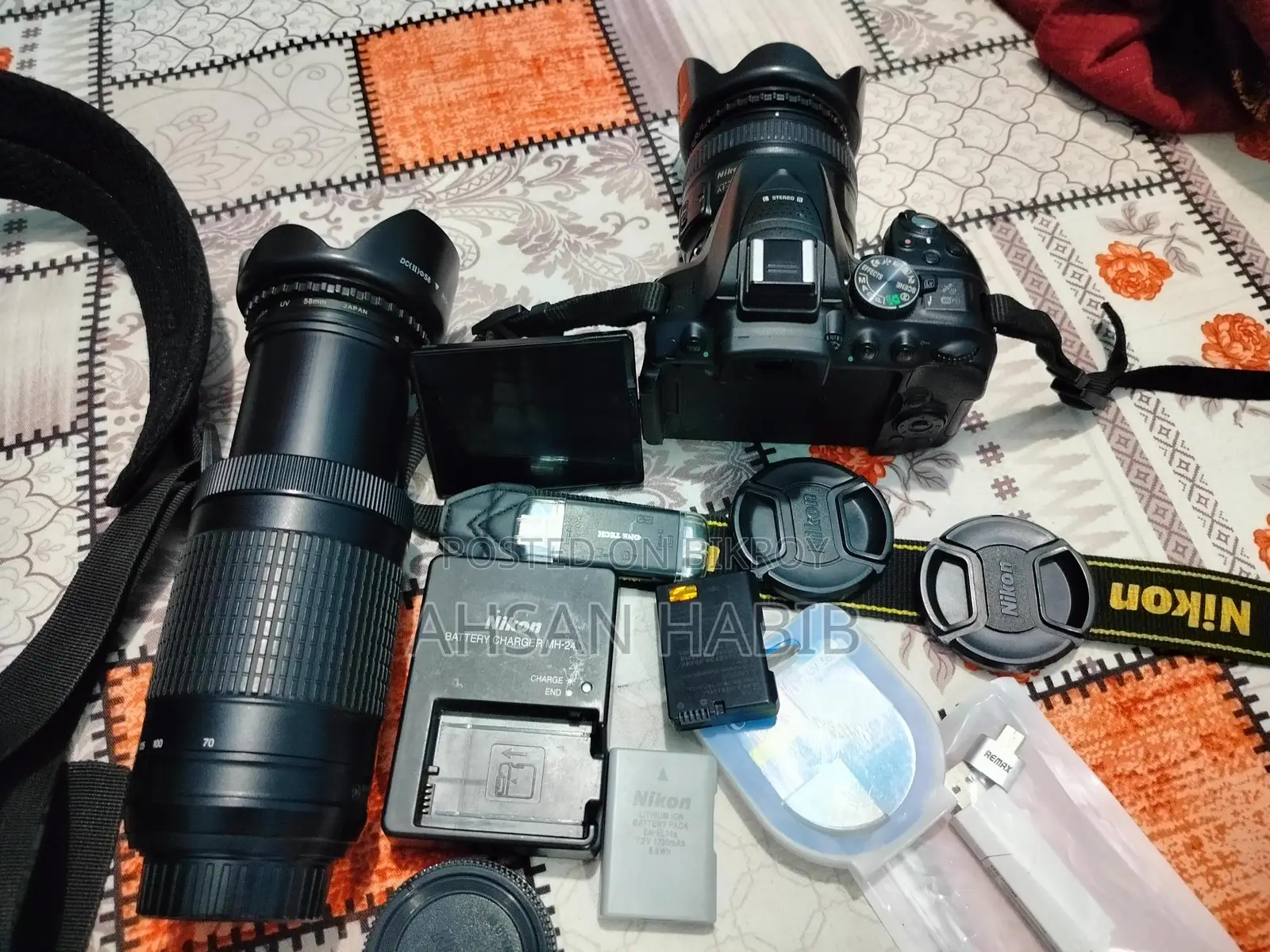 Nikon D5300 with zoom and prime lens for sell