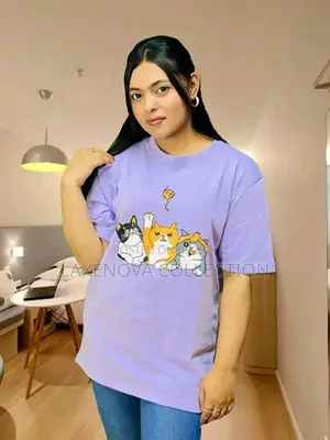 ড্রপ শোল্ডার লেডিস টি-শার্ট