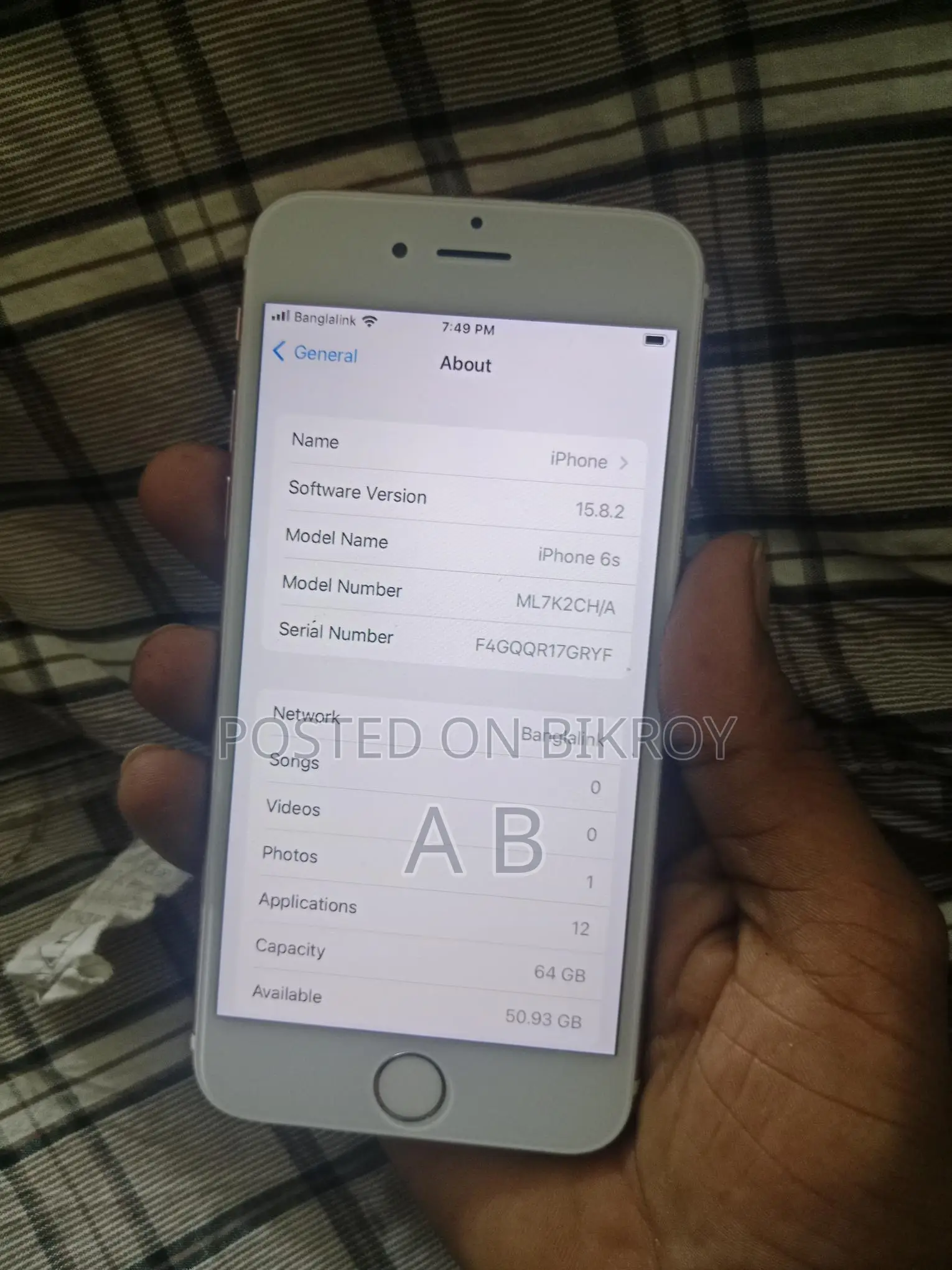 Apple iPhone 6S 64 Gb (Used)