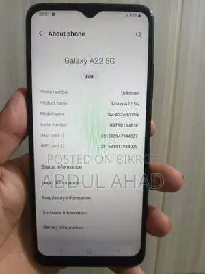 Samsung Galaxy A22 5g (Used)