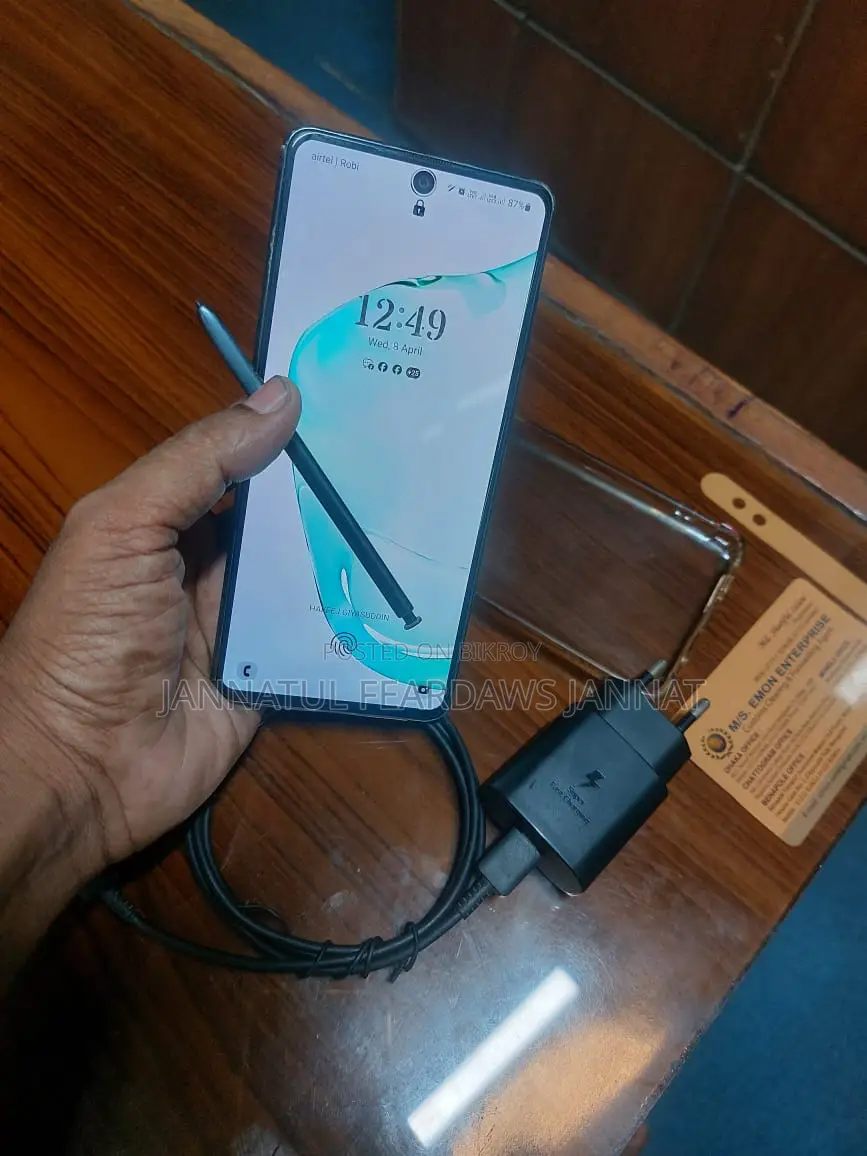 Samsung Galaxy Note 10 Lite.metal body blac (Used)