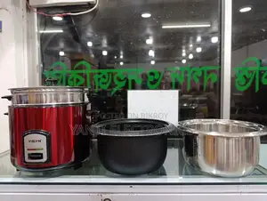 Vision 3.0 Liter Rice Cooker Stainless Steel Red Double Pot