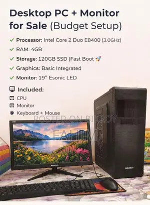 Desktop Pc + Monitor For Sale | Budget Friendly Setup