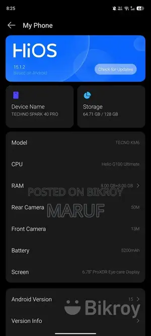 techno Spark 40 Pro (Brand New)