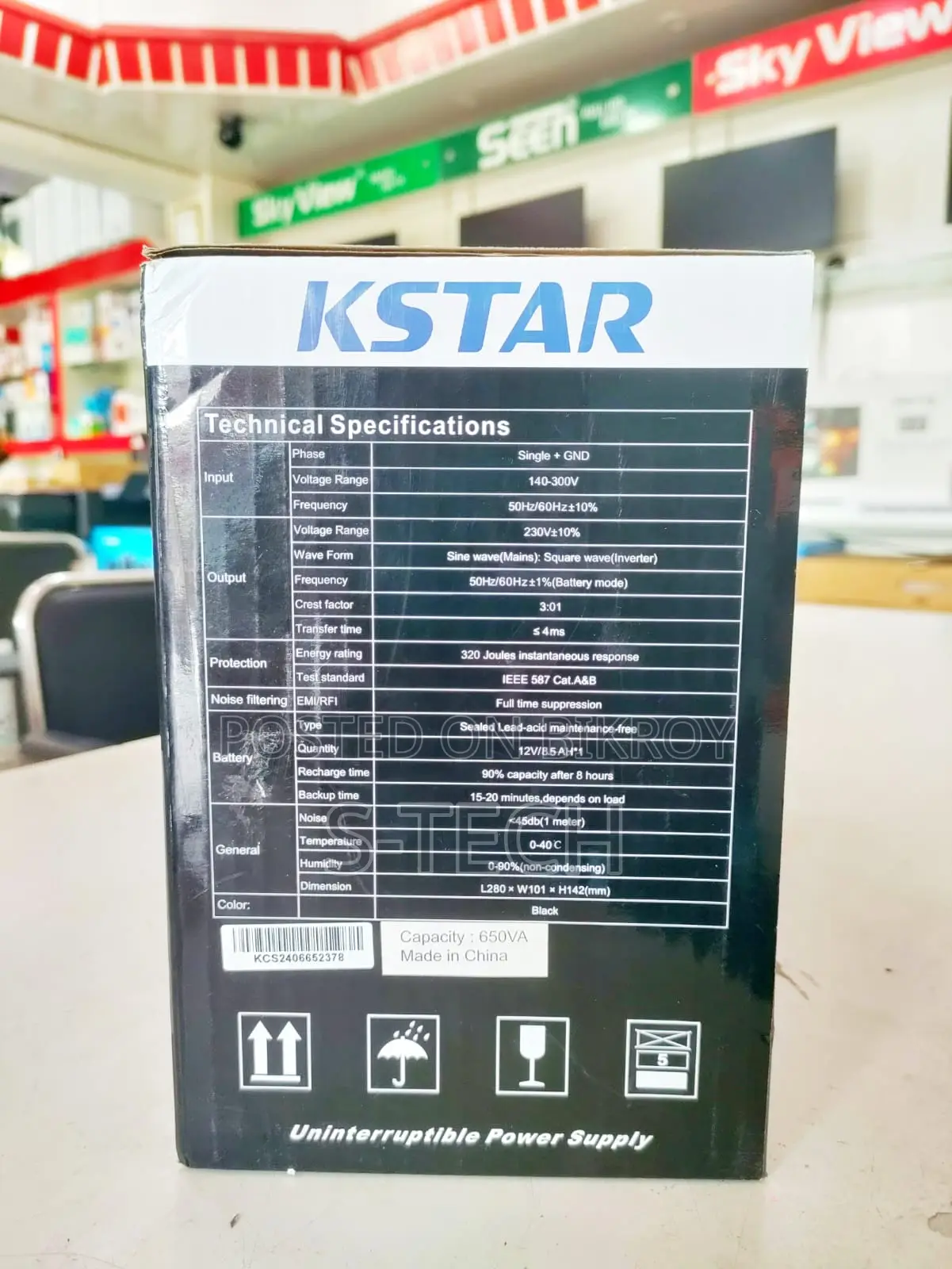 KSTAR 650VA Offline UPS