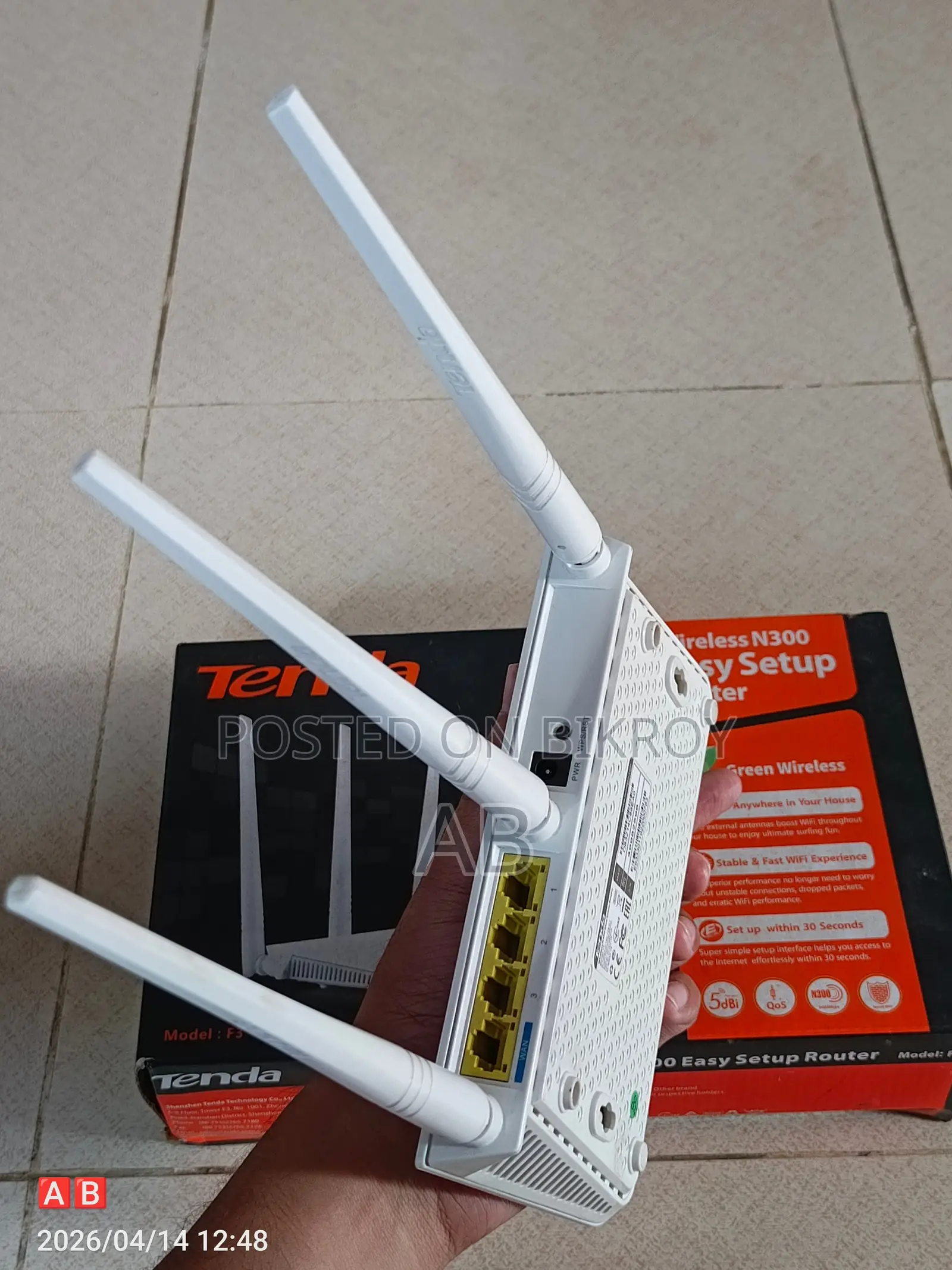 Tenda F3 Router (Very Fresh Condition)