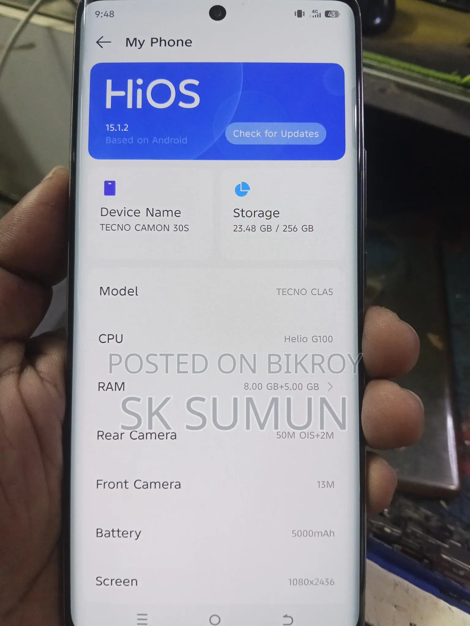 Tecno Camon 30s . (Used)