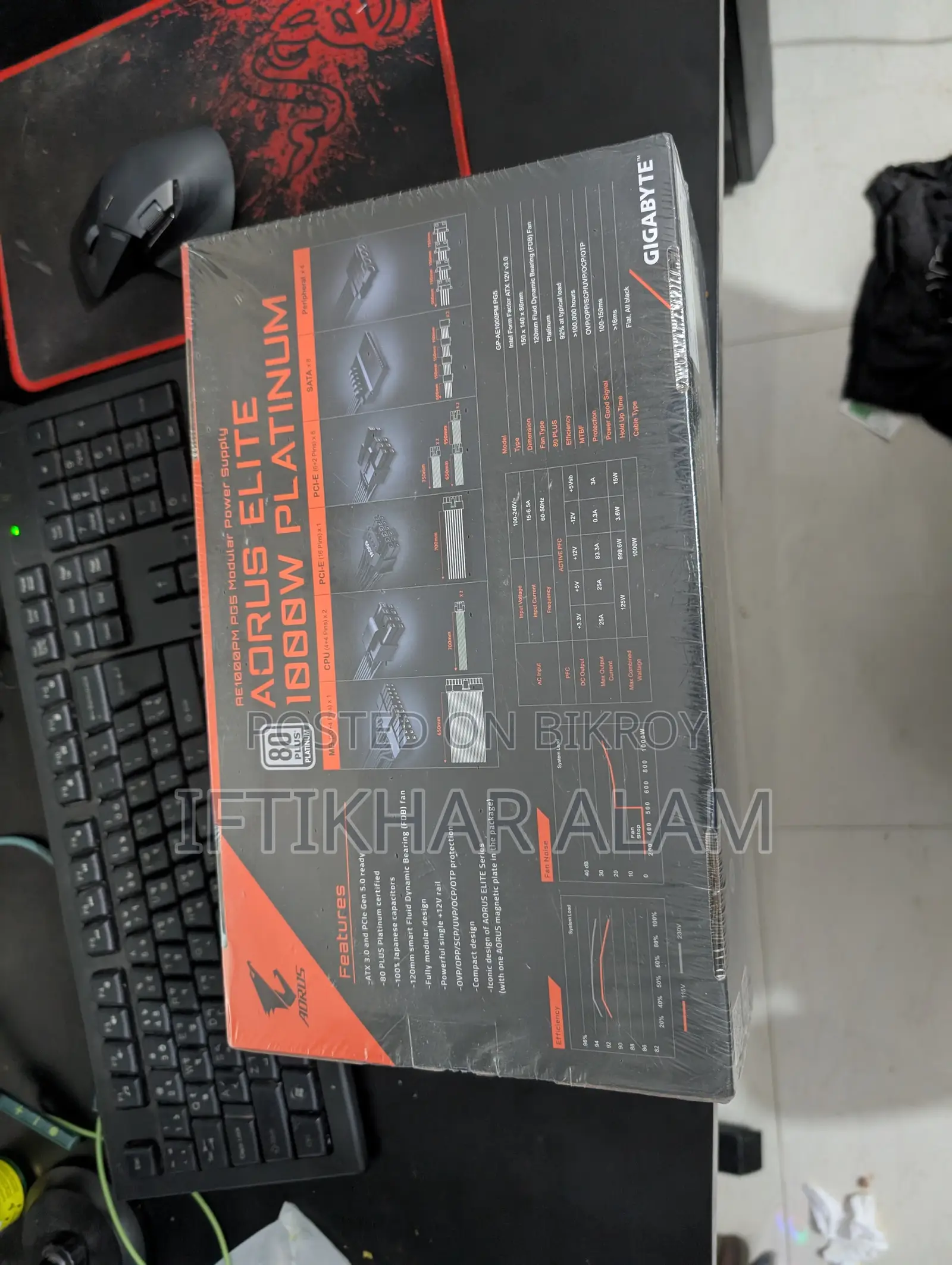 Gigabyte Aorus Elite P1000W 1000w PG5 Full Modular Black Power Supply