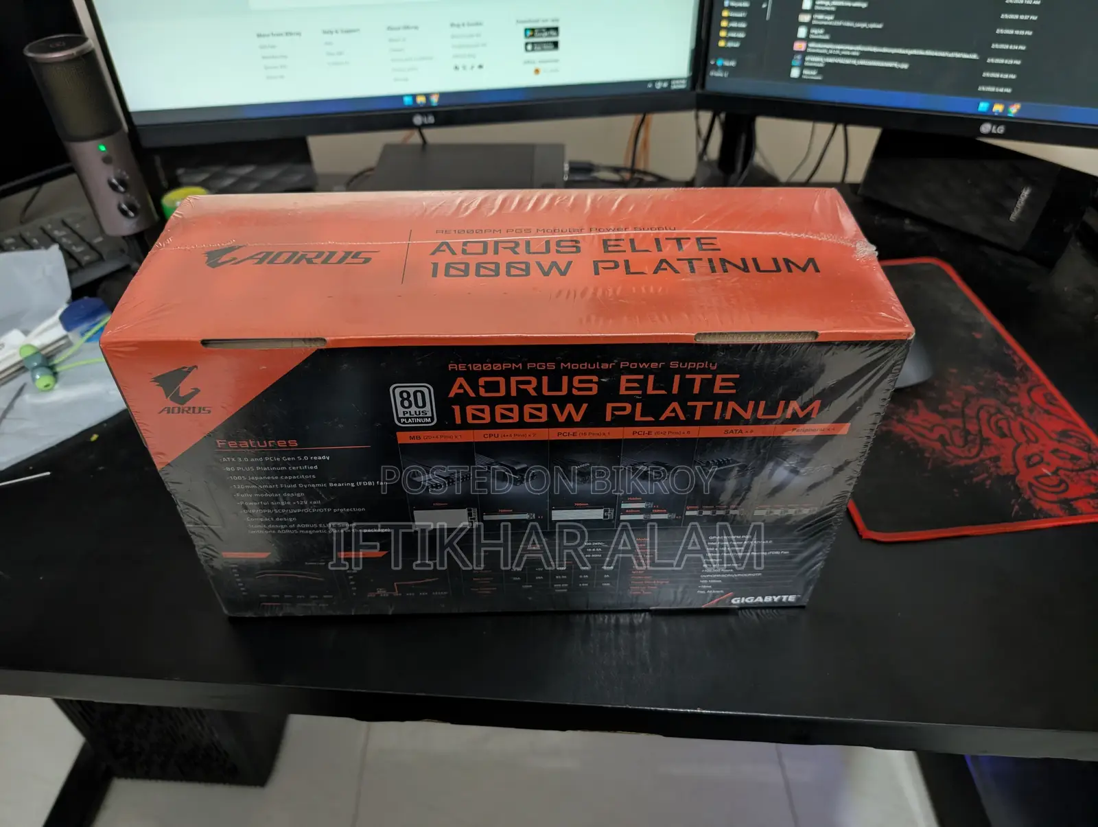 Gigabyte Aorus Elite P1000W 1000w PG5 Full Modular Black Power Supply