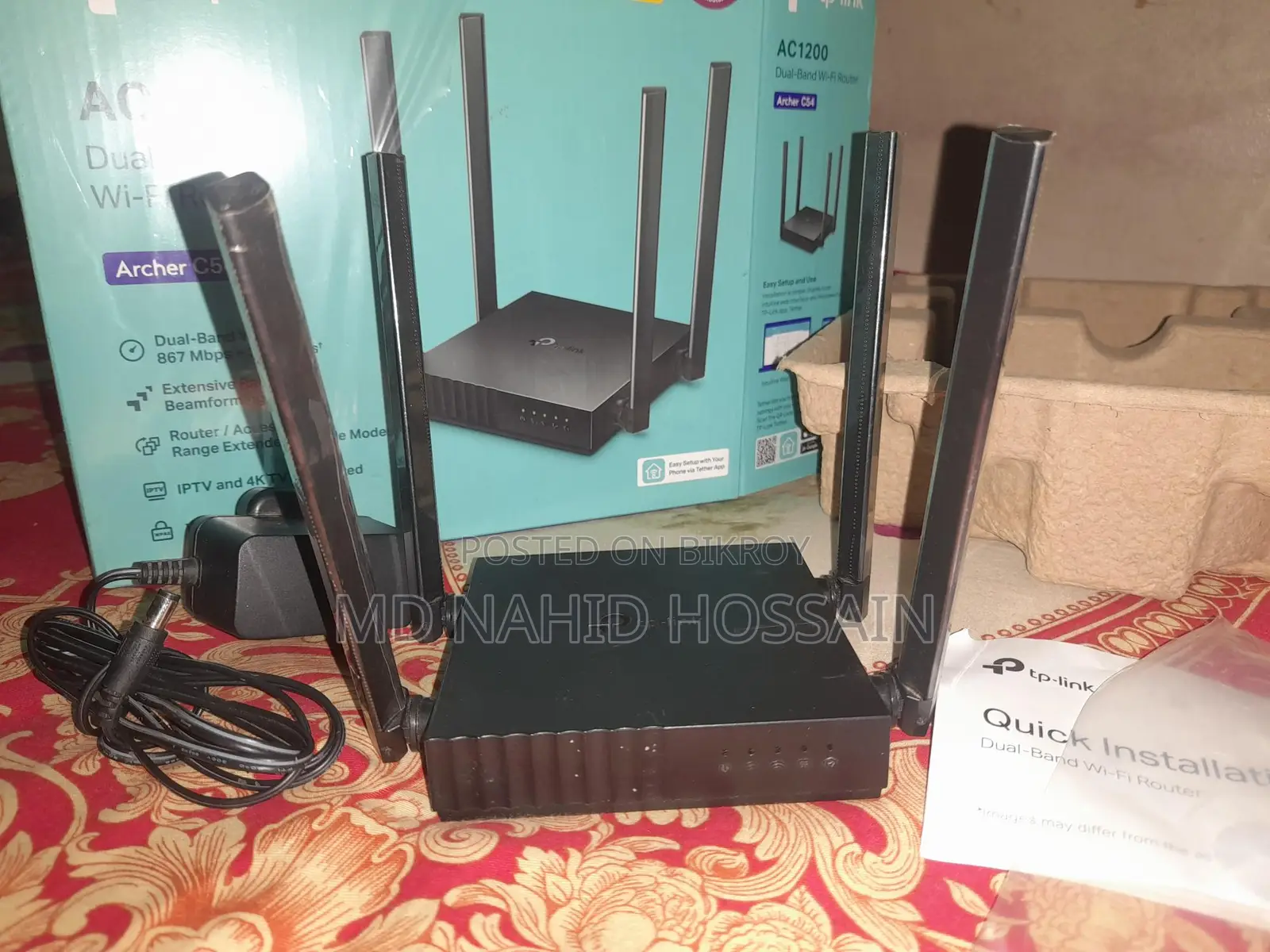 TP-Link Archer C54 AC1200 Dual-band Wi-Fi Router - In Pristine Condition