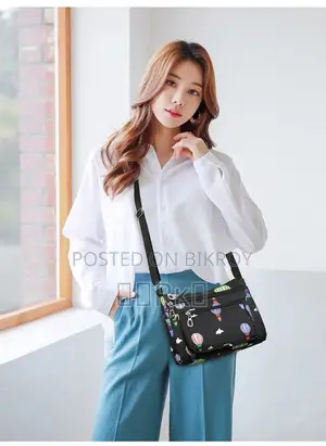 Korean Sports Travel Shoulder Bag Black 7092