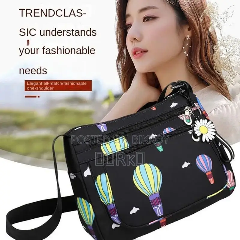 Korean Sports Travel Shoulder Bag Black 7092